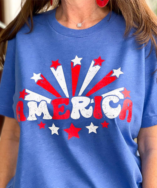  America Stars Bella Canvas Tee 