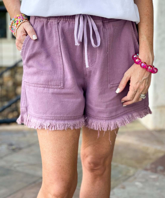 Lavender sales denim shorts