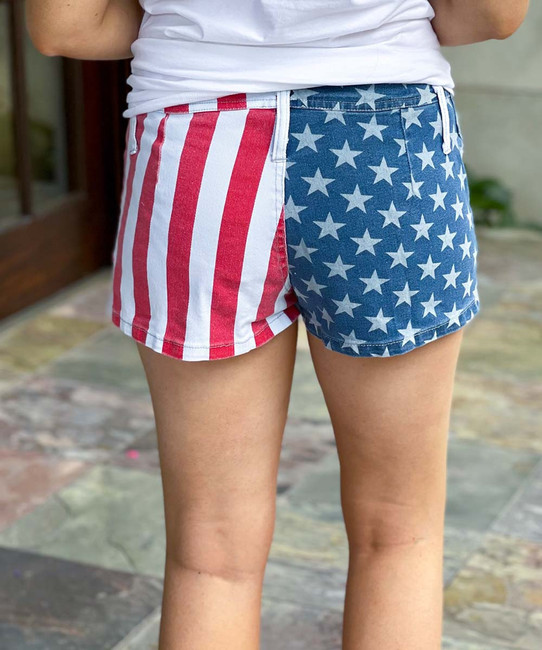  Fireworks And Freedom American Flag Shorts 