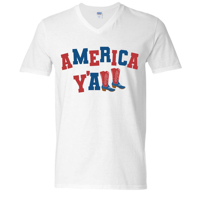  America Y'all Boots Graphic T-Shirt 