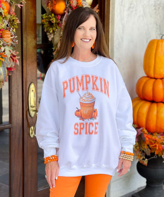 Distressed Pumpkin Spice Latte Graphic Shirt