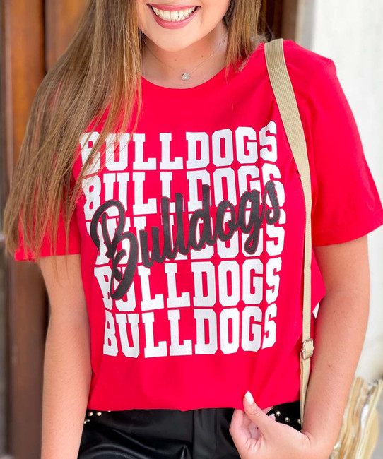  Customizable Football Team Stacked Bella Canvas Tee 