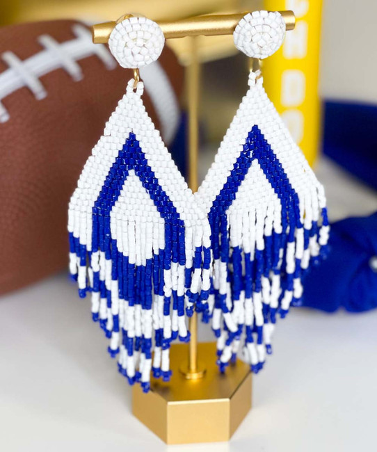 SEA SHELL Tassel Earrings in Royal blue – LauriEva