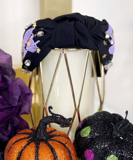  Halloween Knotted Headband - Black 
