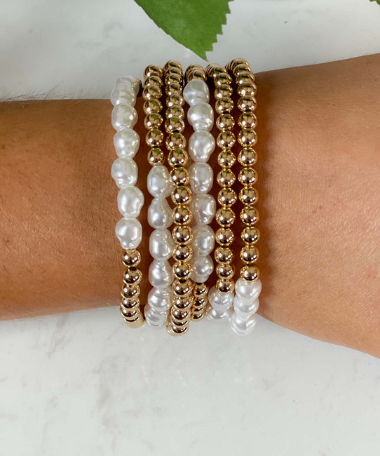  Pearls Are A Girls Best Friend Bracelet Set 