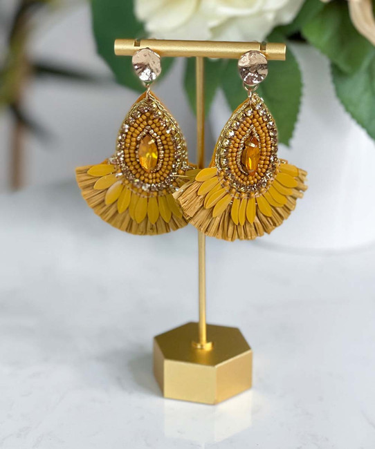  Southern Belle Earrings - Mustard 