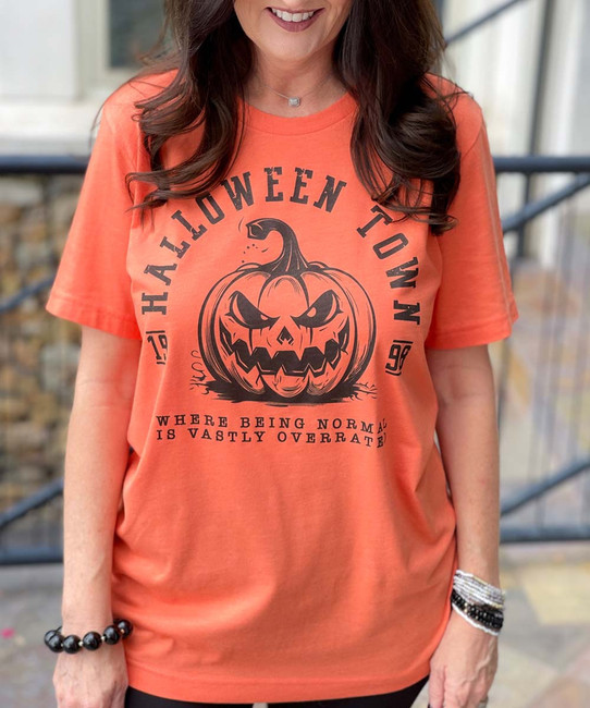  Halloweentown Bella Canvas T-Shirt - Heather Orange 
