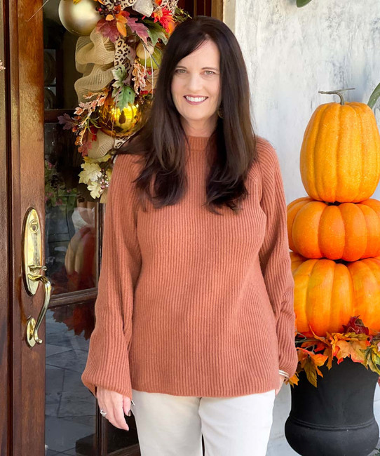  Zip Me Up Sweater - Rust 