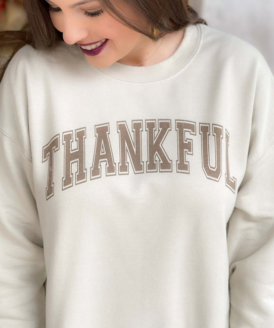 Brown Thankful Sweatshirt