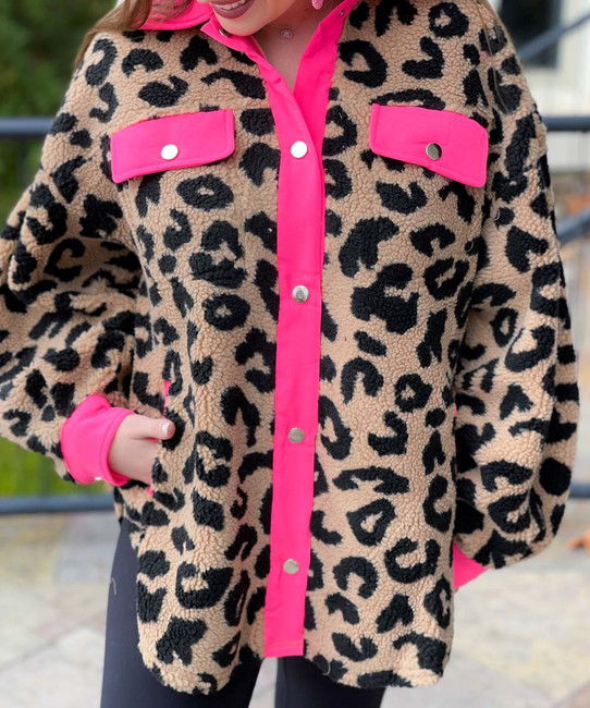 Leopard Faux Fur Jacket