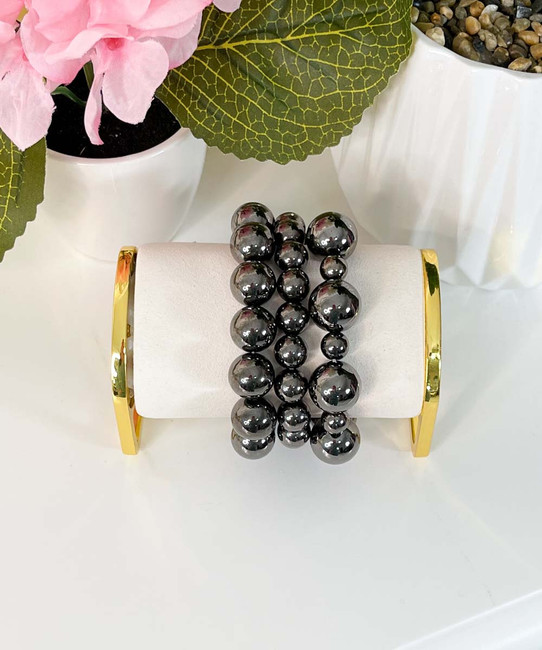 Three For Me Bracelet Hematite