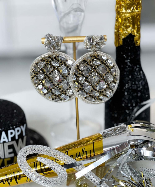 Amazon.com: Sterling Silver Swarovski Crystal Ball Earrings, Dangling,  Diamond Cut Tubing, 59mm (2 5/16 inch) long, Balls 10mm (3/8 inch) in  diameter: Clothing, Shoes & Jewelry