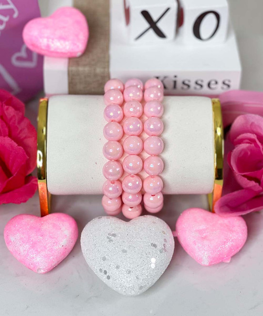 Wrist Candy Bracelet Set - Pink