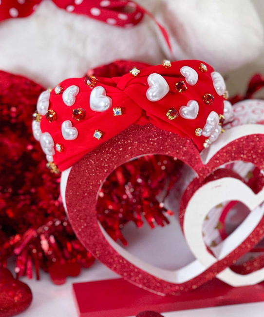 playin' with my heart headband red front table