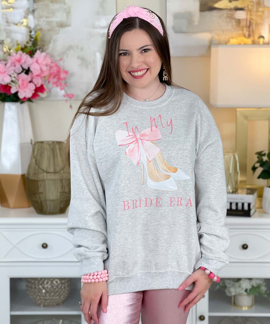 in my bride era heels with bow sweatshirt