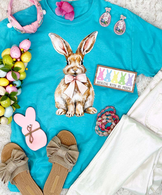 Easter bunny shirt blue