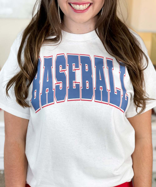 Baseball Graphic Tee Close Up