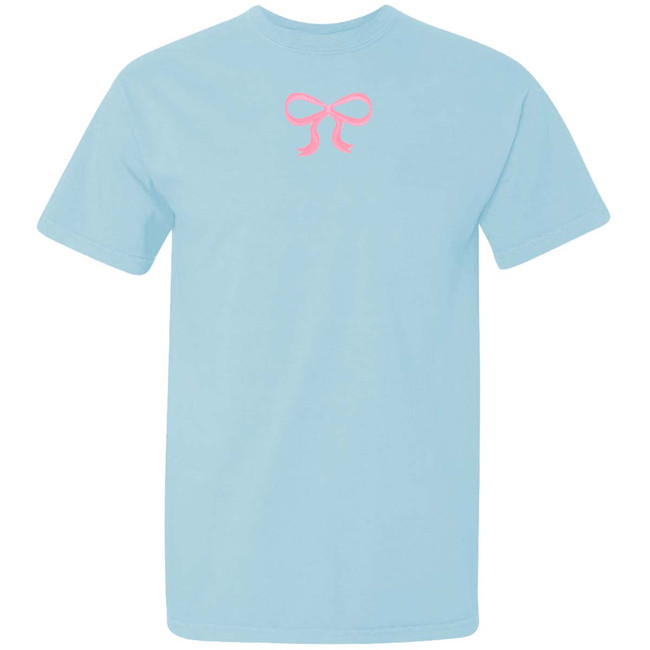 Embroidered Bow Comfort Colors Shirt