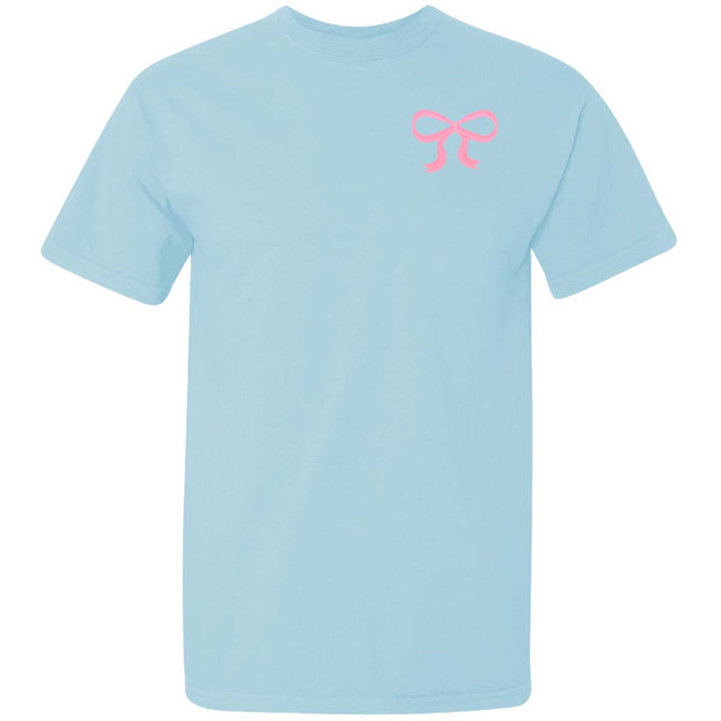 Embroidered Bow Comfort Colors Shirt