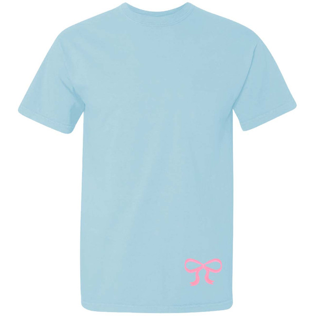 Embroidered Bow Comfort Colors Shirt