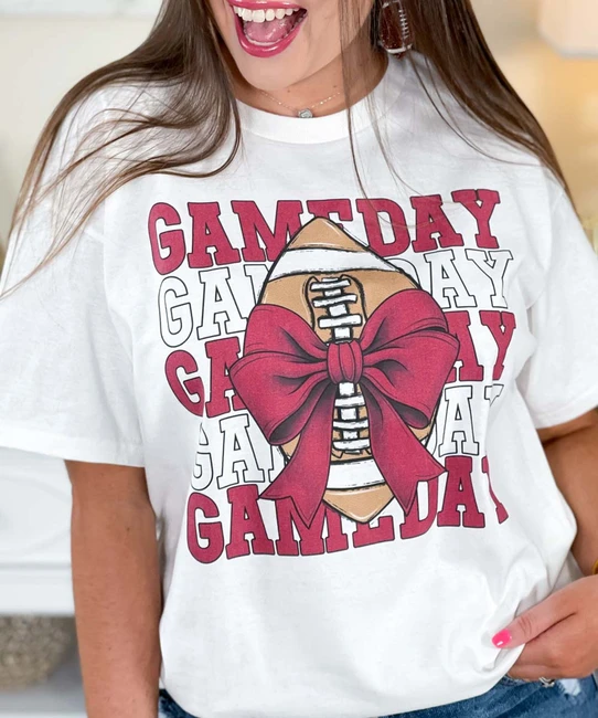 gameday football tee choose your color tee close up