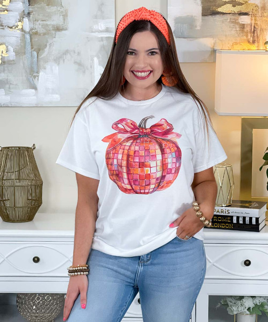 disco pumpkin tee