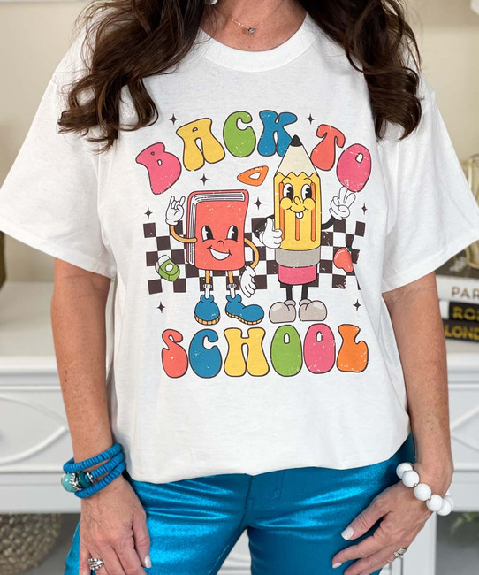 Back to school tee close up