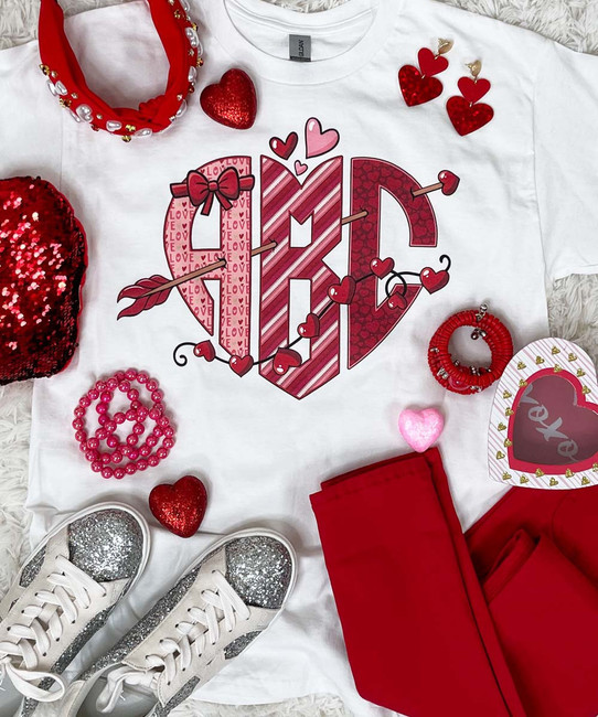Monogrammed Valentine's Day Shirt