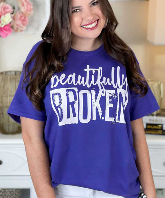 beautifully broken tee close up