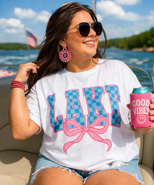 checkerboard lake graphic tee model 2