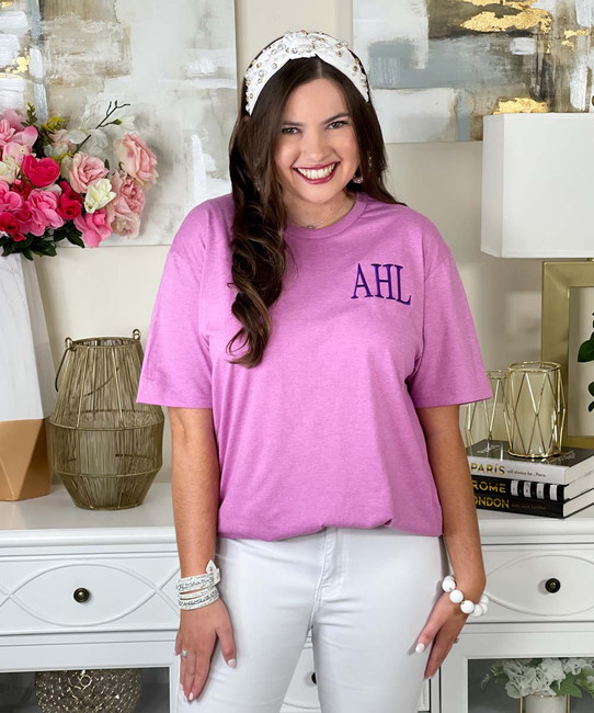 Monogrammed Heathered Shirt