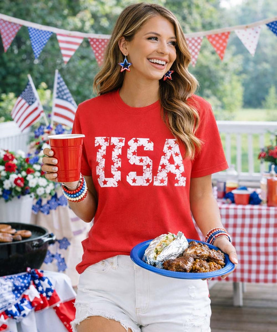 distressed usa with stars model image