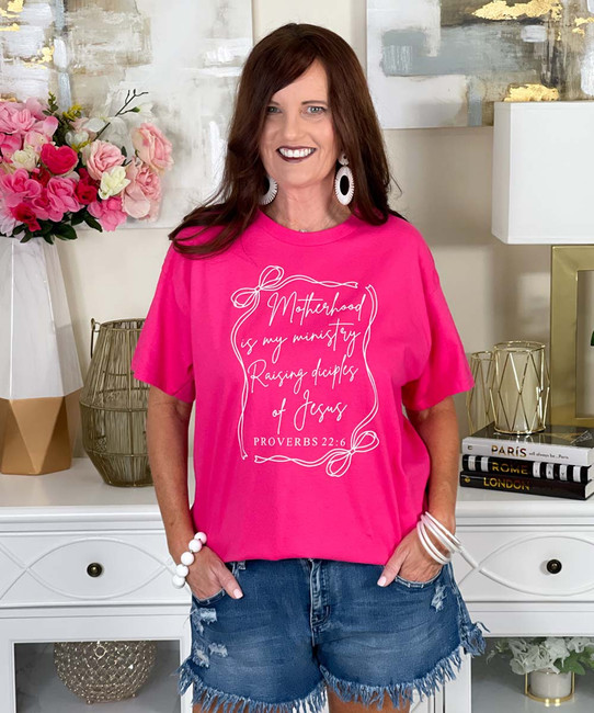 motherhood is my ministry tee