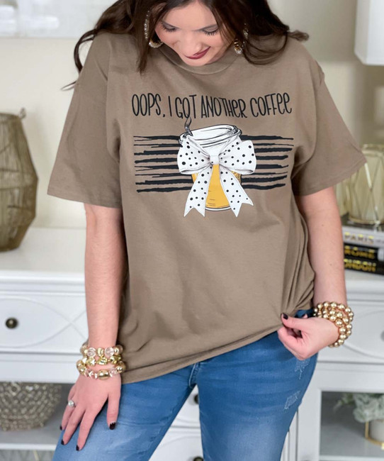 oops i got another coffee hot coffee tee close up