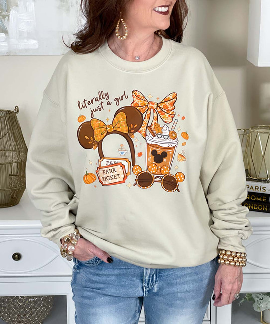 literally just a girl fall sweatshirt close up