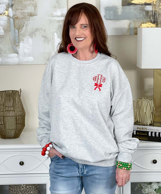 pocket tartan plaid fishtail monogram sweatshirt