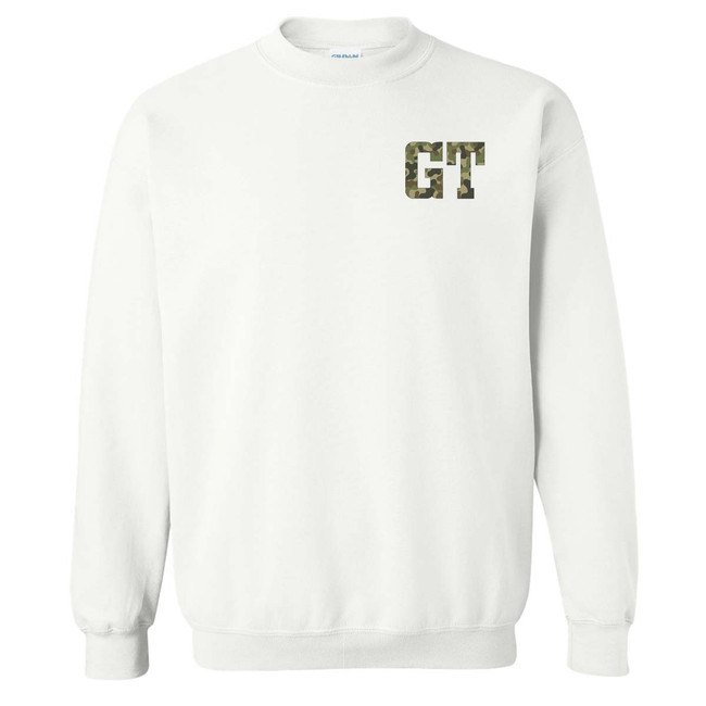 Monogrammed Pocket Army Camo Crewneck Sweatshirt