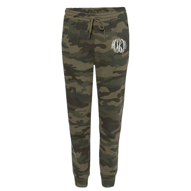 Monogrammed Camo Sweatpants