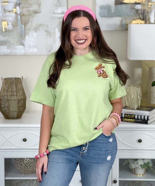 pocket leopard bunny tee