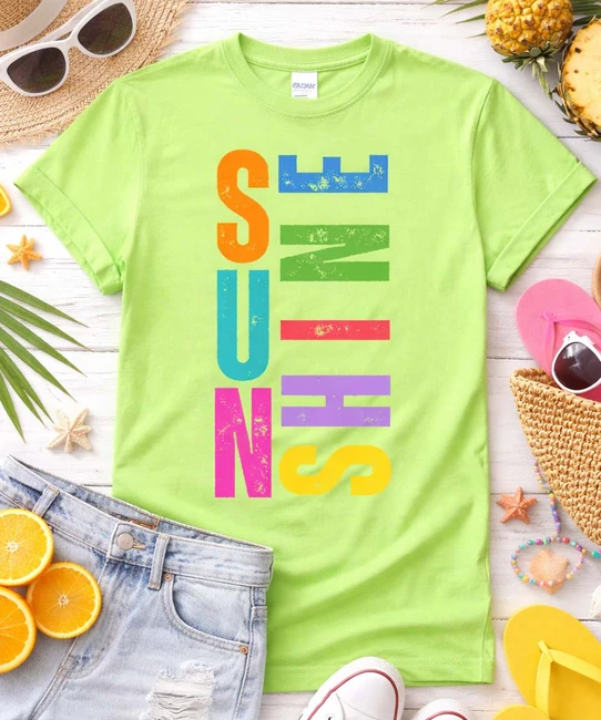 distressed sun shine flatlay image