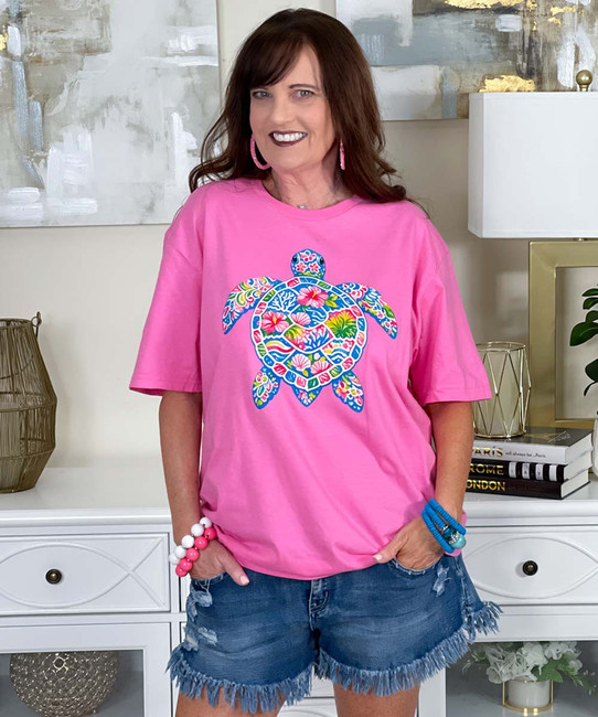 preppy sea turtle tee