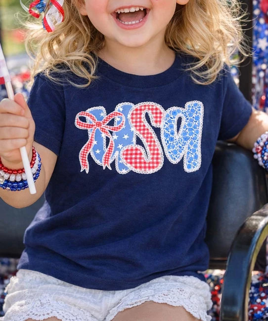 GIRLS SHABBY USA GRAPHIC SHIRT Closeup