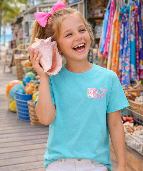MONOGRAMMED POCKET LILLY WHALE Girl