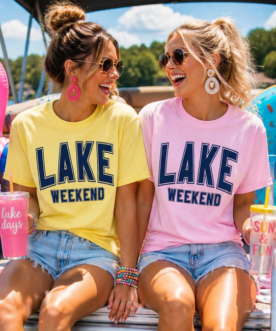 lake weekend graphic shirt group image