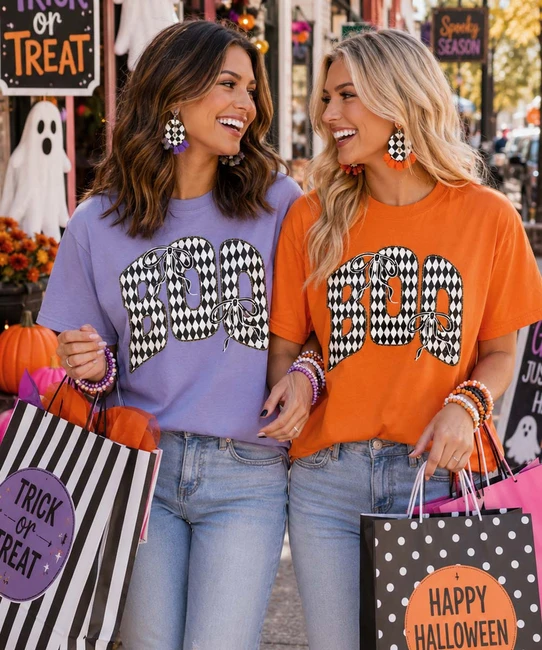 boo with bows tee group image