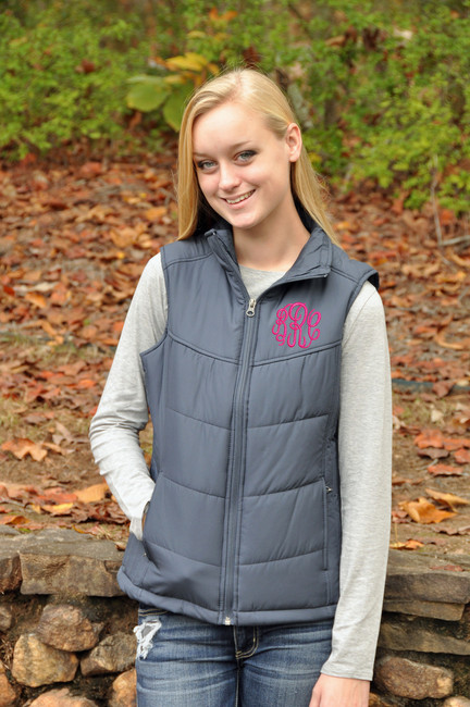 Ladies Monogrammed Puffy Vest