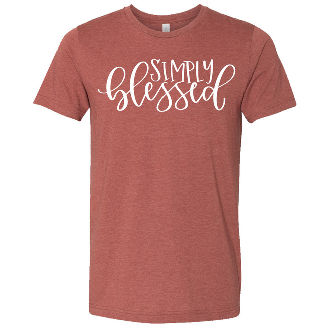 Simply Blessed Bella Canvas Tee - Heather Clay