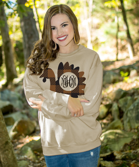 Monogrammed Buffalo Plaid Turkey Shirt