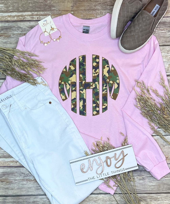 Camo Monogram Graphic Tee