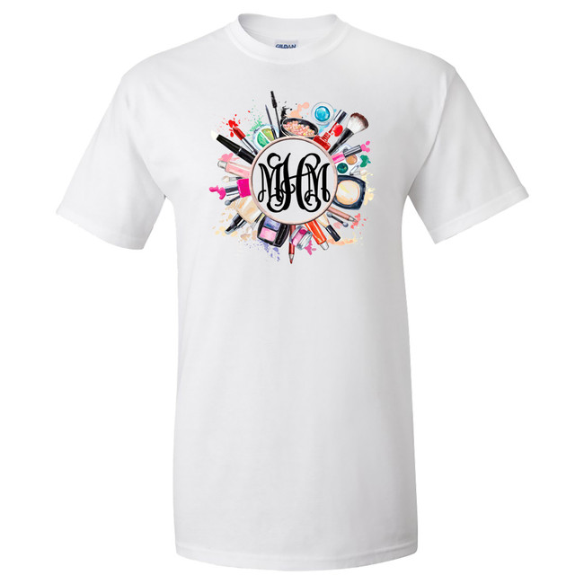 Monogrammed Makeup Circle Graphic Tee